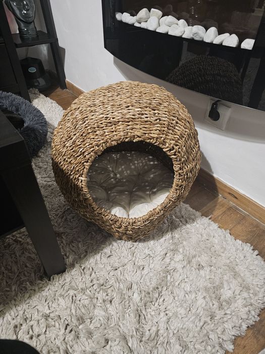 Cama para gato em vime como nova