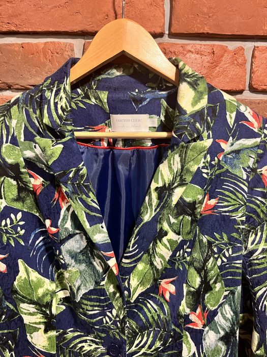 Marynarka Cotton Club w roslinny wzor roz. 38 (M)