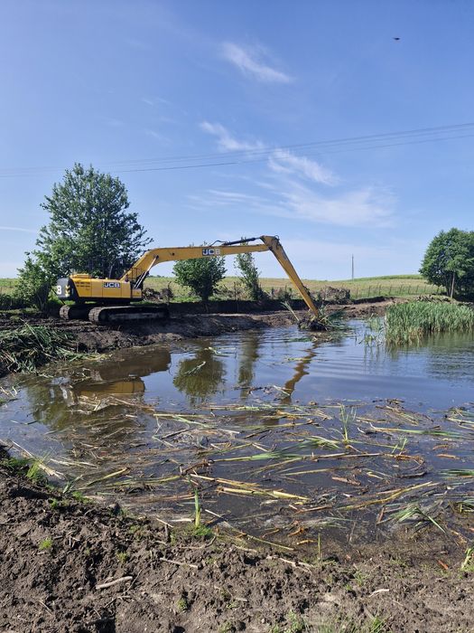 Wynajem koparek long kopanie stawów