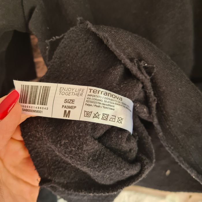 Czarna krótka oversizowa bluza z kapturem, S/M Oxford