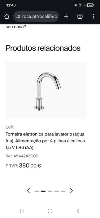 2 Torneiras Roca com Sensor