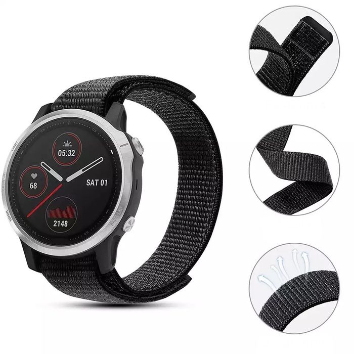 Нейлоновый ремешок для часов Garmin 20мм, 22мм, 26мм