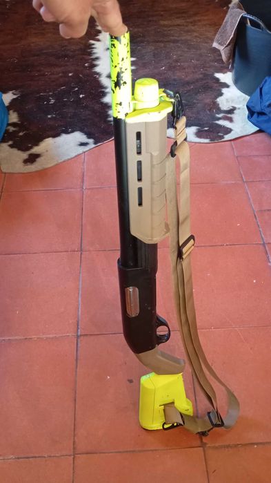 Airsoft highcapa Raven green gas shotgun lote