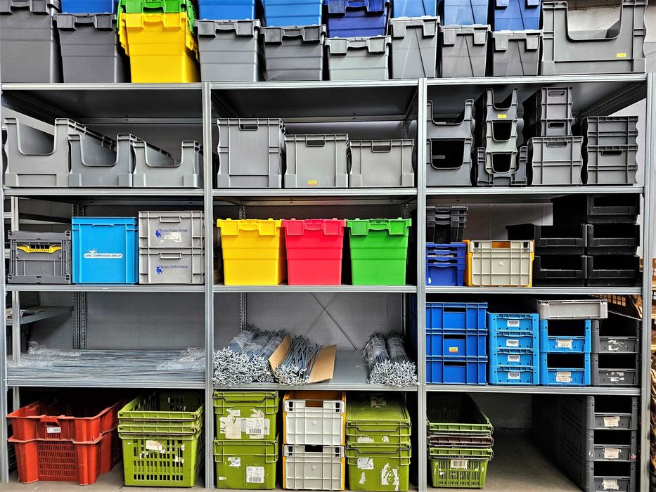 Pojemnik Skrzynka Kosz Transportowy Kurierski Magazynowy - PLOMBA.