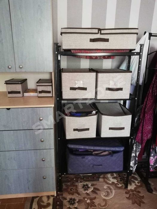 Стелаж МІА на болтах 150х75х30 см, 4 полки Метал для книг, іграшок