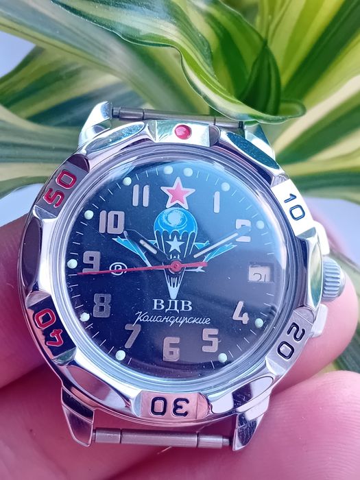 Часы Командирские 2424А в хромированном корпусе СССР.