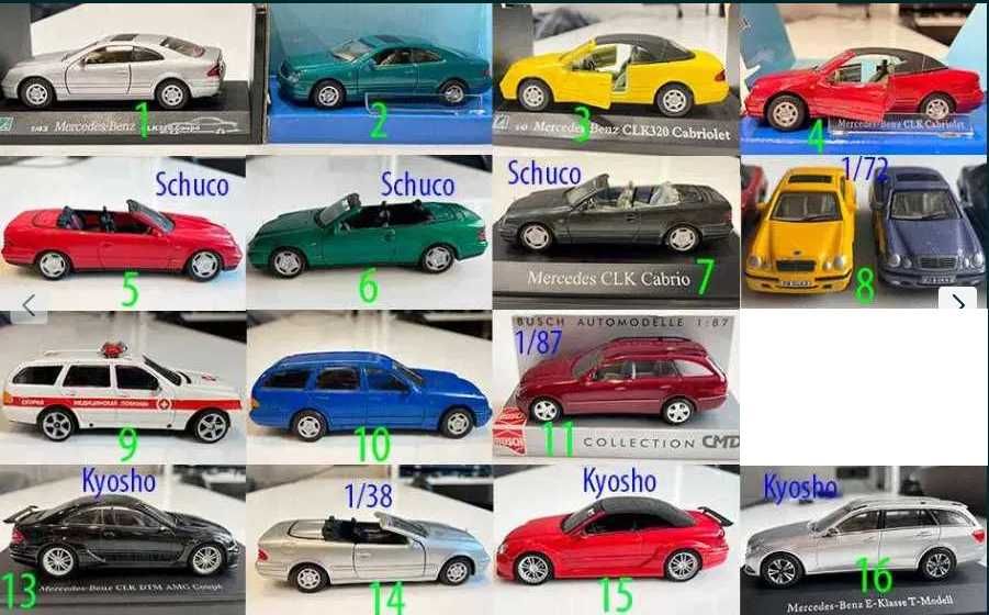 Mercedes 1/43 CLK E class W210 W211 W212 W108 Cararama Schuco Herpa 87