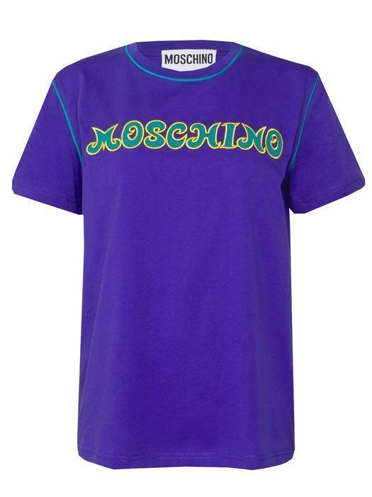 MOSCHINO T-shirt z haftowanym nadrukiem r. 38