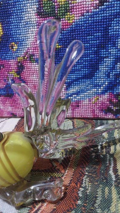 Стеклянная рыба статуэтка