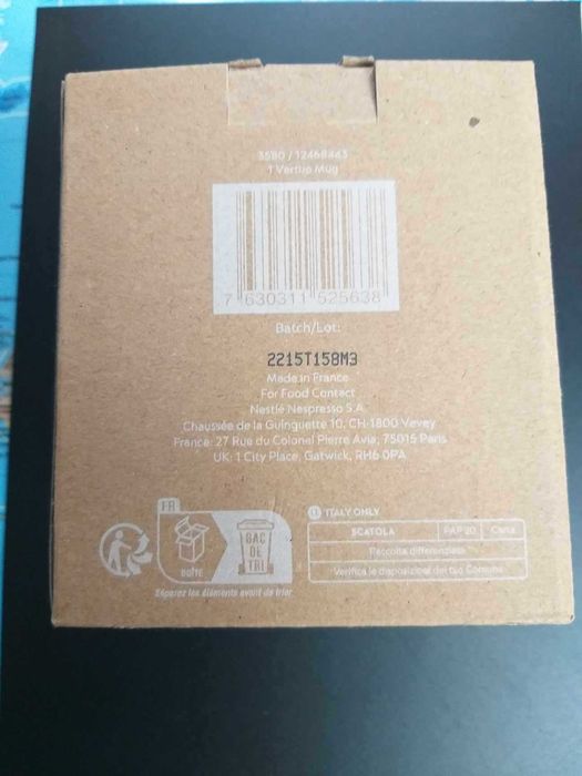 Caneca de café Nespresso Vertuo  vidro temperado transparente