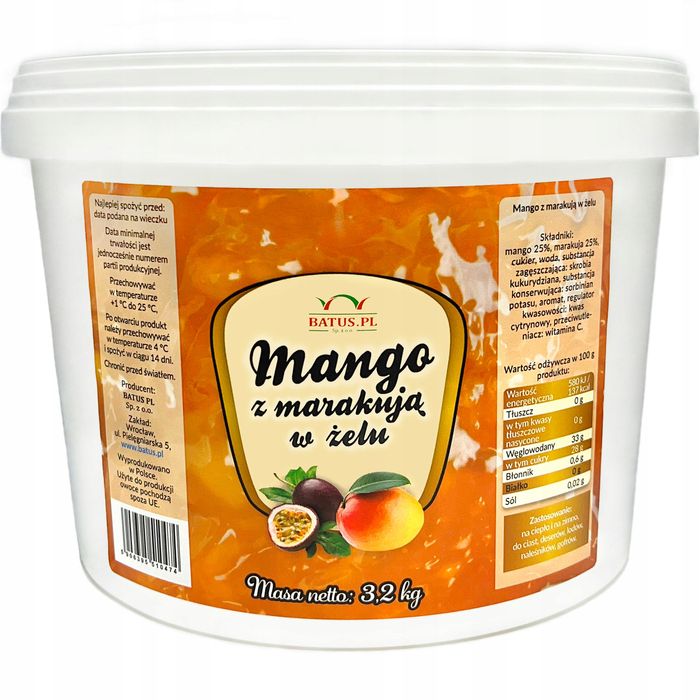 Mango Z Marakują W Żelu 50% Frużelina 3,2 Kg