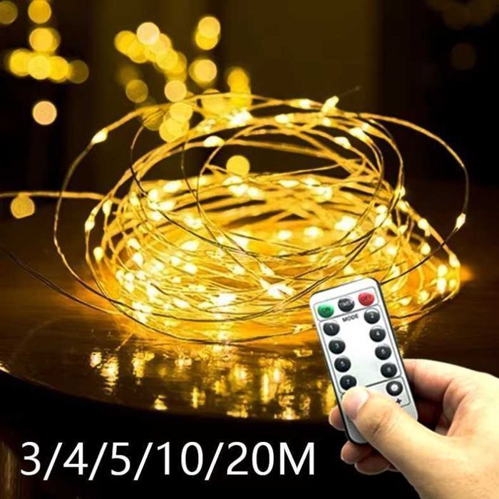Гирлянда LED гірлянда Роса з дистанційним керуванням, USB  10 метрів
