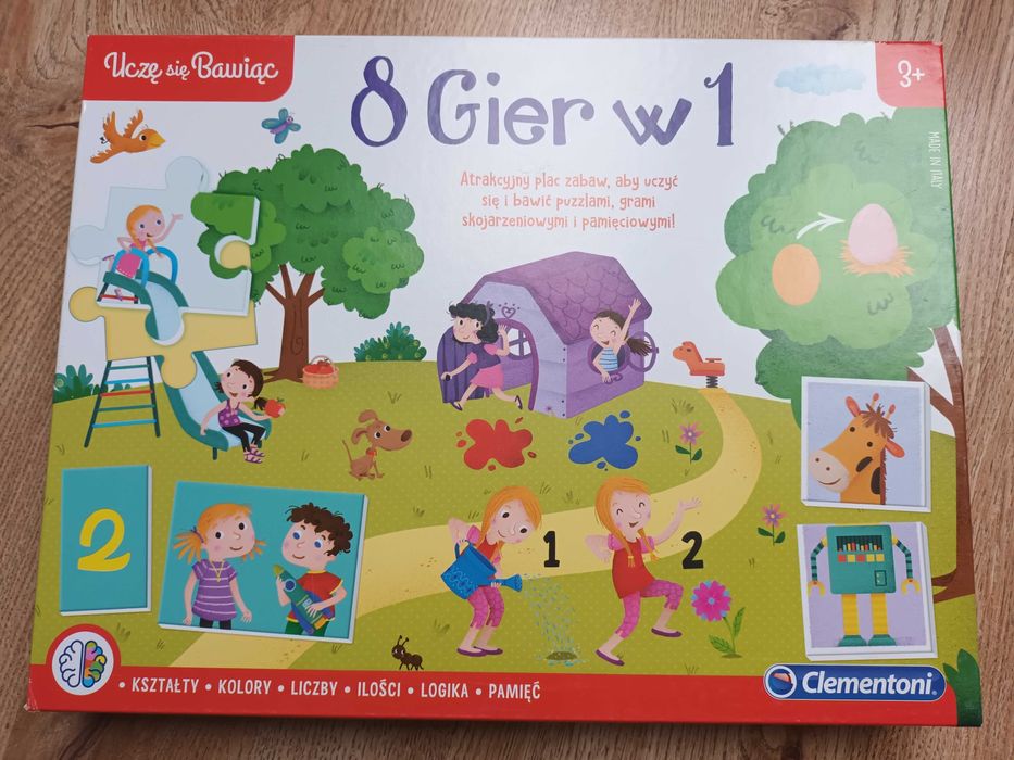 Edukacyjny zestaw Clementoni, 8 gier w 1. Uczę sie i bawiąc