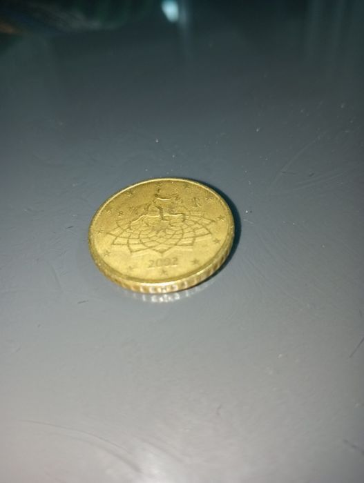 Moeda de 50 cêntimos 2002 Itália