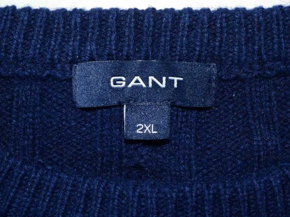 GANT WOOL ciepły SWETER XL/XXL 80% wełna