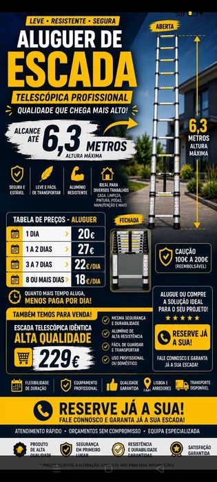 Aluguer Escadas e Outros equipamentos.Oportunidades