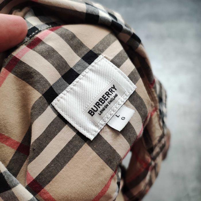 MĘSKA Elegancka PREMIUM Luxury Koszula Kratka Burberry London Kieszonka