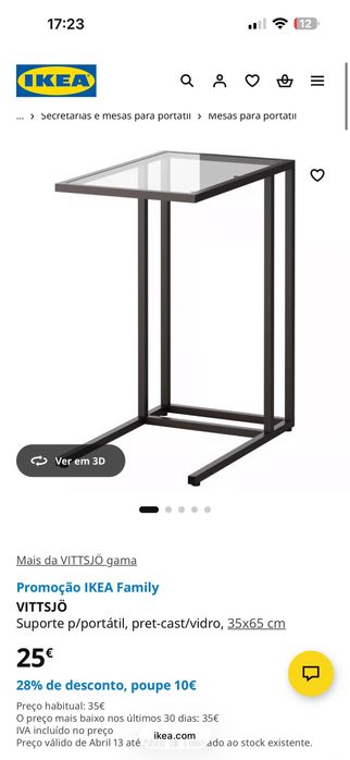Mesa lateral: VITTSJÖ laptop stand