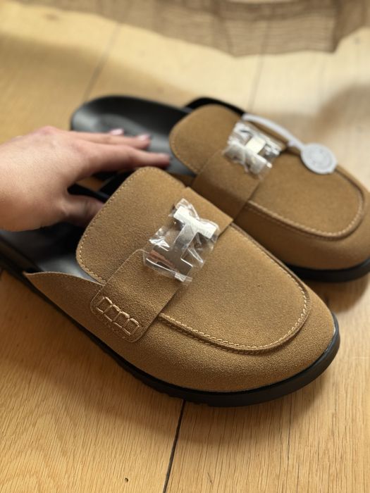 Mule klapki Hermes nowe zamszowe rozm 39 dl. 25 cm