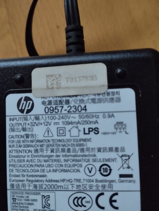 Fonte/carregador original para impressora HP