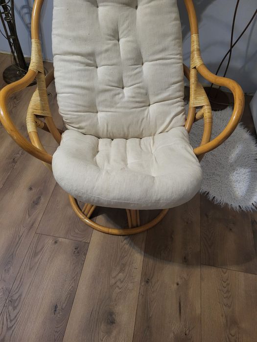 Fotel bujany Ratanowy