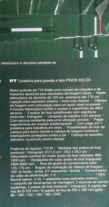 Lixadora de paredes e tetos Parkside