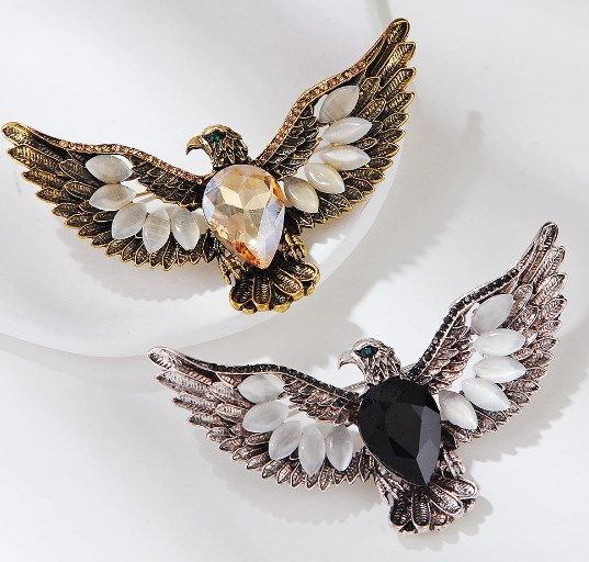 Broszka Do Ubrań Z Orłem Srebny