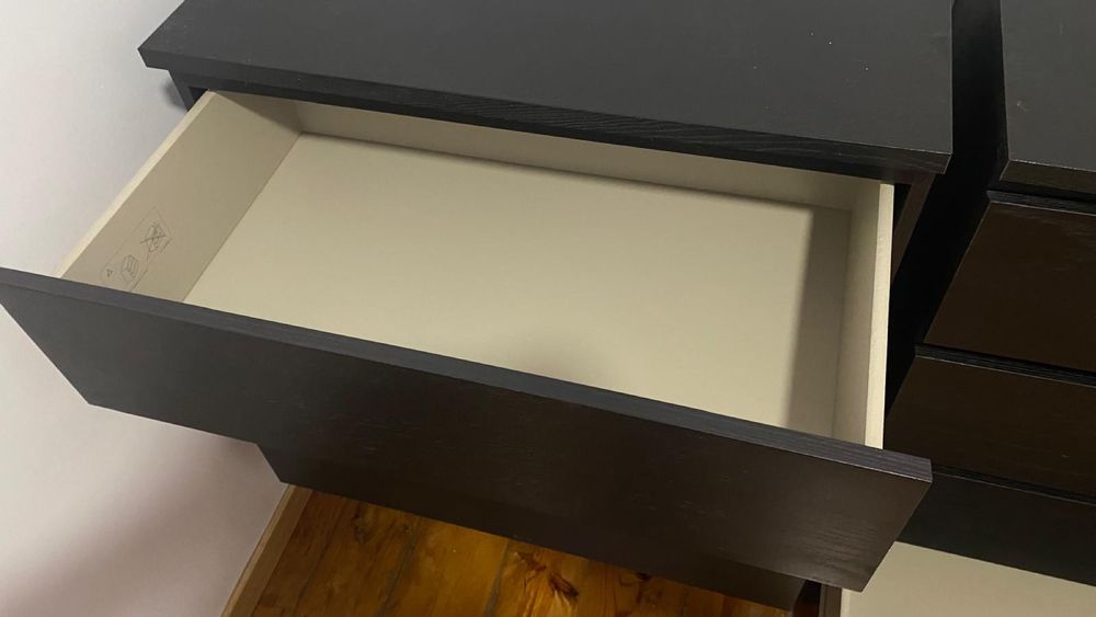 2 cómodas 4 gavetas malm ikea