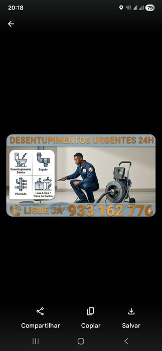 Desentupimento urgente 24 horas