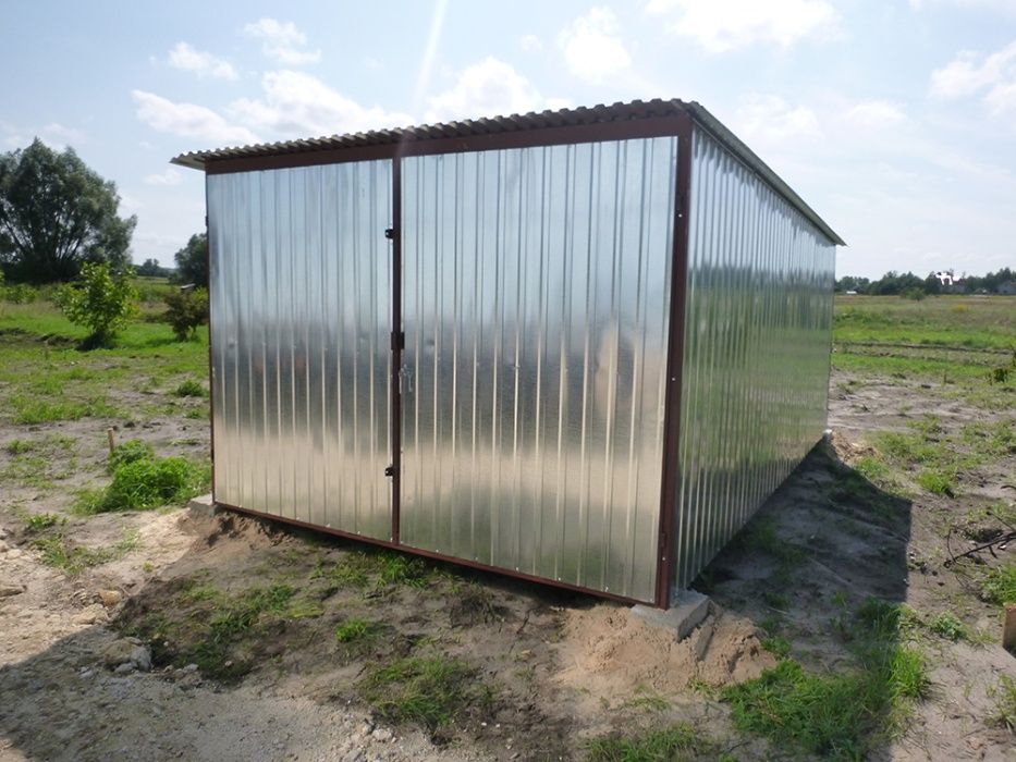 GARAŻ blaszany GARAŻE blaszane Blaszak Schowek na budowę PRODUCENT