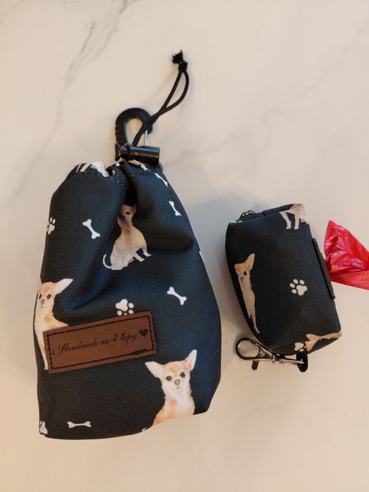 Etui na smaczki i "kupoworki" handmade, Chihuahua