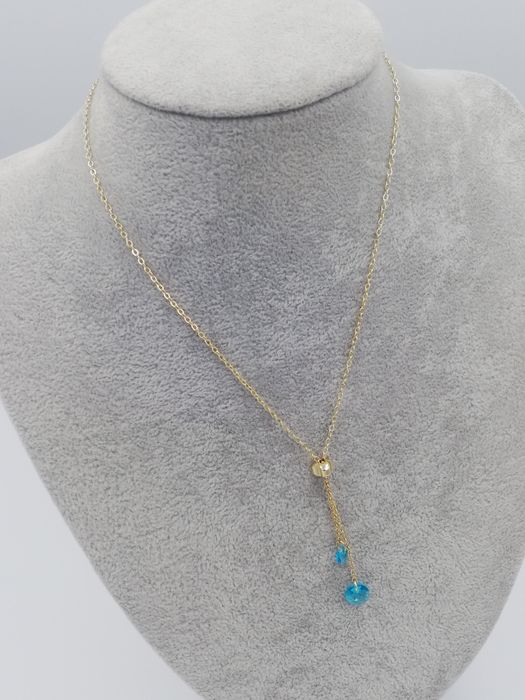 Celebrytka pozłacana 14 k saphire light crystal