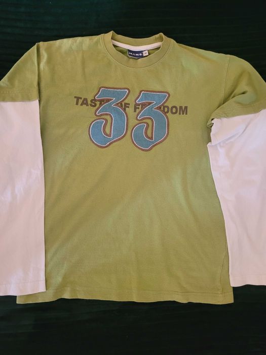 Bluzka chłopięca oliwkowo-kremowa M