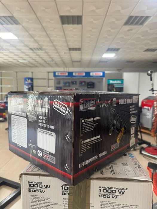 Guincho Elétrico Warrior Ninja 900lb (408kg) 12V com Cabo de Aço