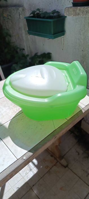 Sanita/ bacio plástico verde e branco