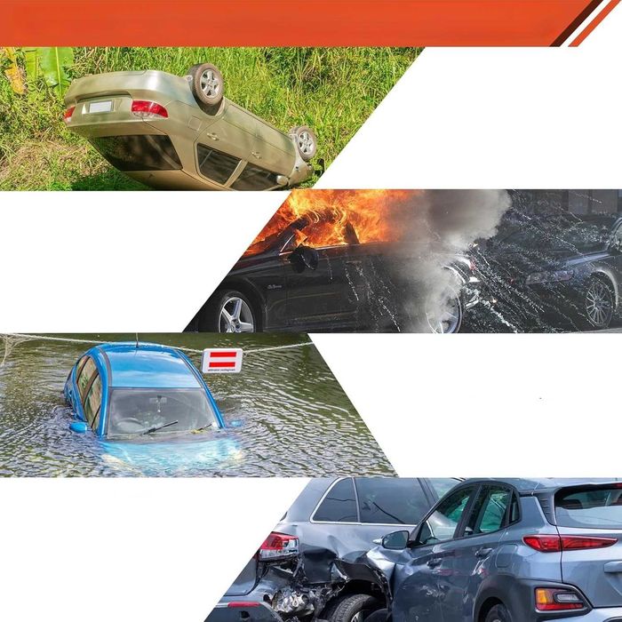 Młotek Bezpieczeństwa Nożyk do Pasów Wybijak Szyb 2w1