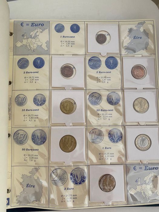 Álbum Euro c/ moedas antigas
