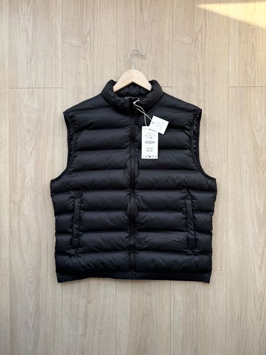 Чоловічий Жилет Zara Padded Vest Оригінал Куртка Ветровка Жилетка Мужская Ветровка Черная Чорна Зара