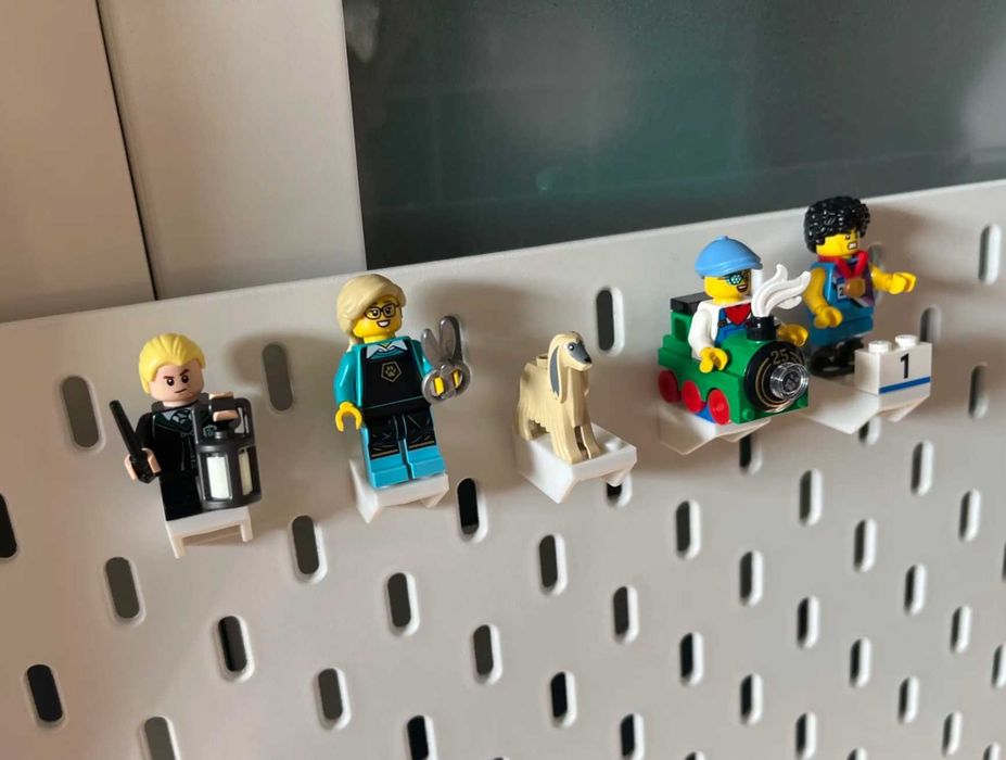 10x Uchwyt na figurki LEGO do tablicy IKEA SKÅDIS - mocny plastik