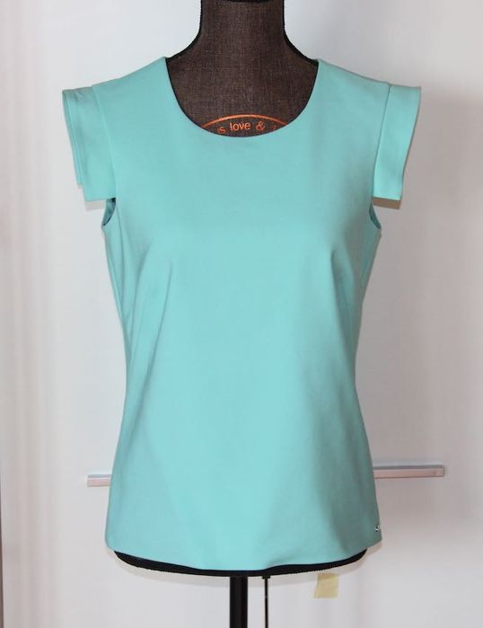 SIMPLE miętowa niebieska koszula bluzka 34 XS 36 S