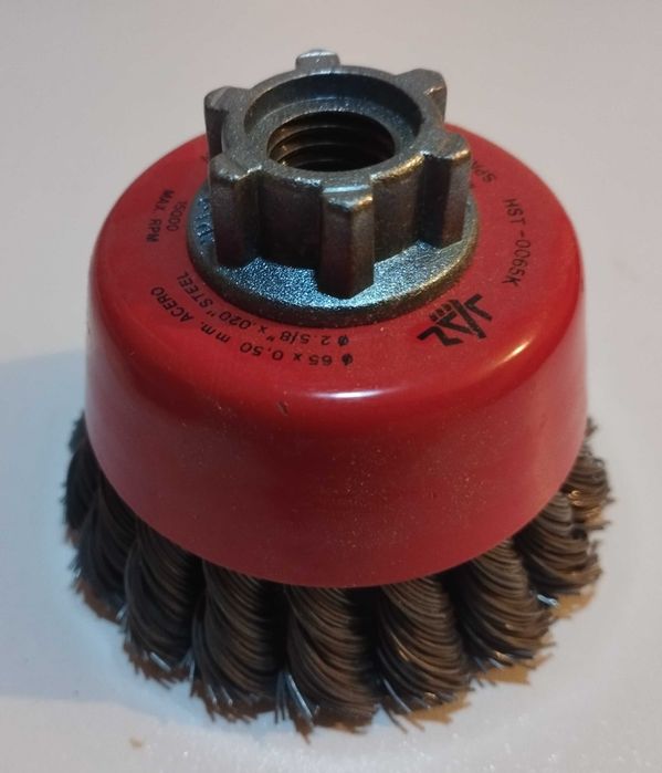 Catrabucha 76 e 65mm escova de arame em aço para rebarbadora