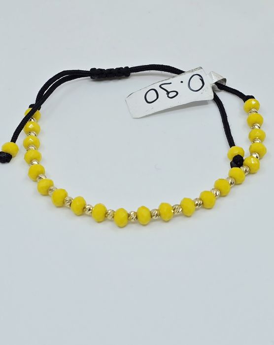 Złota bransoletka na sznurku próba 585 14k