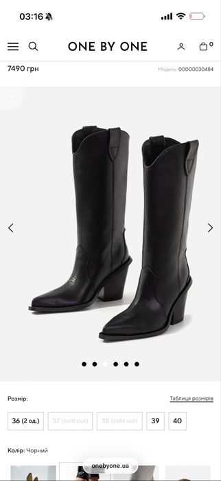 Чоботи козаки one by one