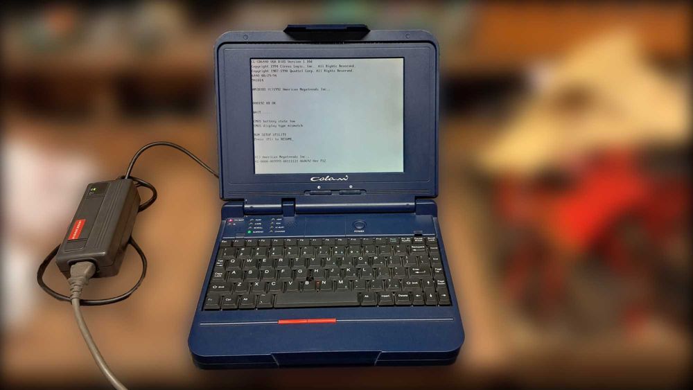 Retro Laptop Unikat Vobis Highscreen Blue Note II (Luigi Colani)