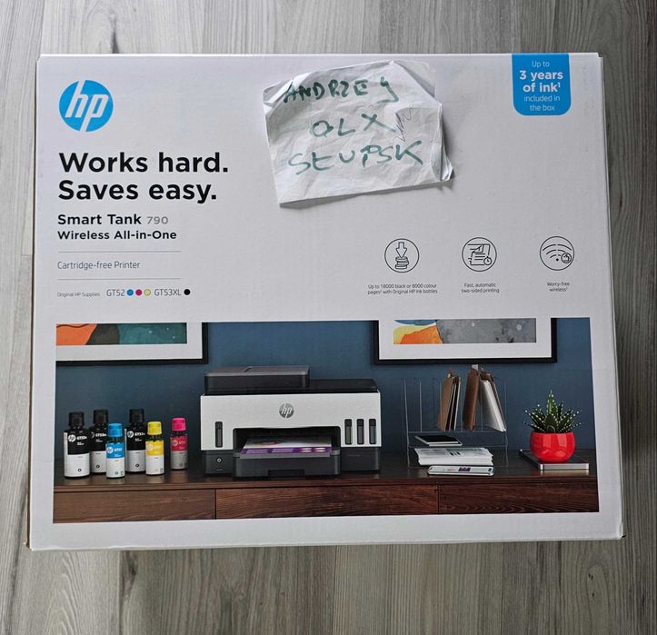 Drukarka Urządzenie wielofunkcyjne HP Smart Tank 790 Duplex ADF WiFi LAN BLE - Nowa