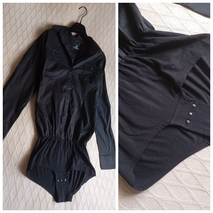 G-Star RAW M-L markowa naturalna koszula czarna body