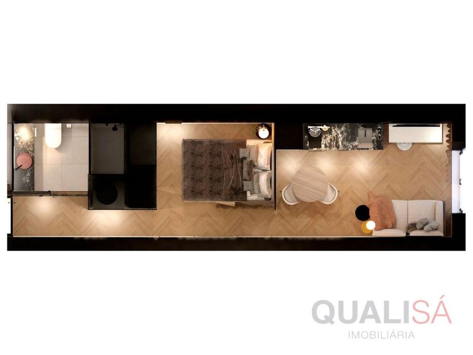 Apartamento T1 novo, equipado e mobilado no centro histórico de Bra...