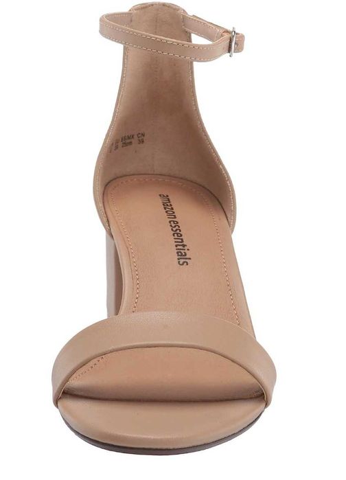 39 Sandały damskie na obcasie AMAZON ESSENTIAL beżowe nude 24,5 cm