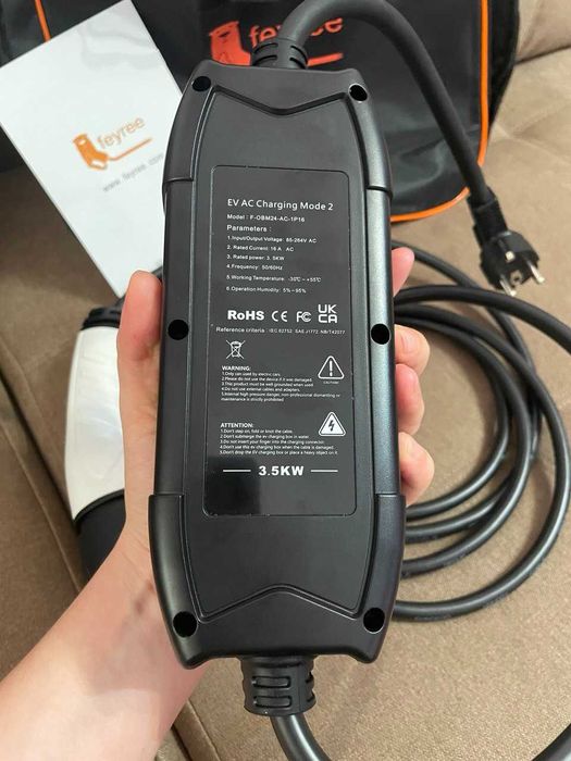Зарядка для електромобіля feyree 3.5KW 16A Type 2 (5 метрів)