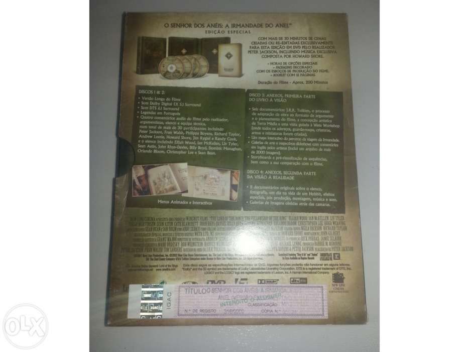 O Senhor Dos Anéis - A Irmandade Do Anel - Edição Especial (4 DVDs)